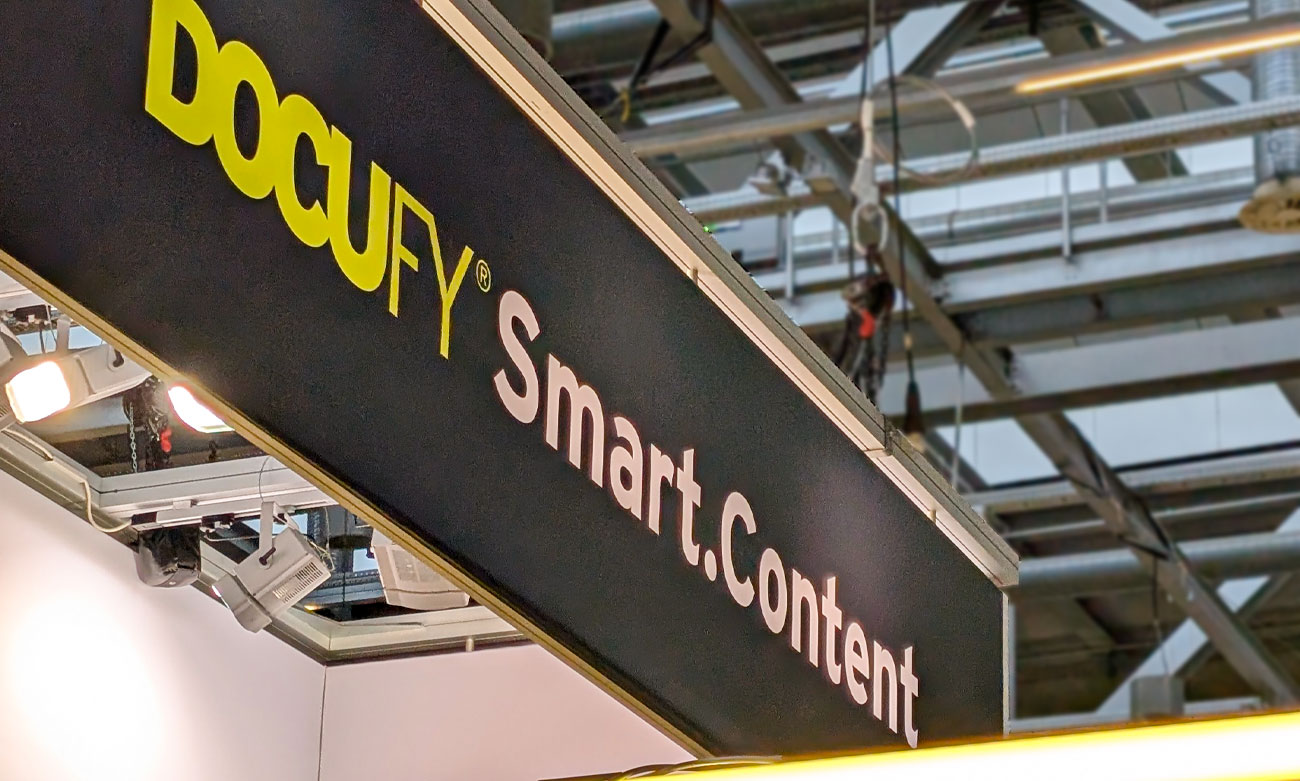 Tekom Messestand für Docufy in Stuttgart