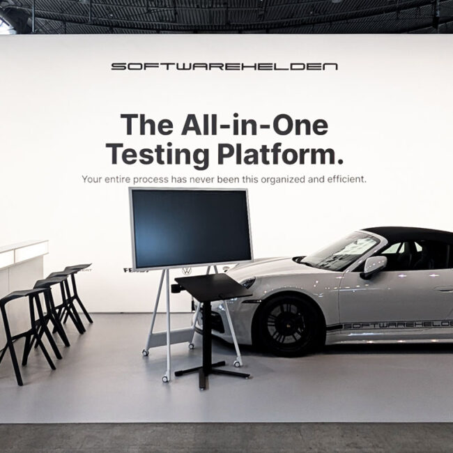 Messebau: Softwarehelden Messestand auf der Automotive Testing Expo in Stutgart